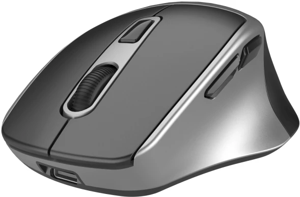 Мышь Оклик 516MW черный/серебристый оптическая 1600dpi silent беспров. BT/Radio USB для ноутбука 6but (1978689)