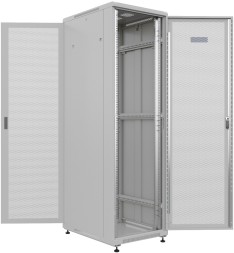 Шкаф серверный NTSS Премиум (NTSS-R42U6080PD/PD) напольный 42U 600x800мм пер.дв.перфор. задн.дв.перфор. 900кг серый 710мм 63кг 1987мм IP20 сталь