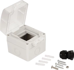 Розетка Lanmaster LAN-MB-F45/1-WP настен. Mosaic RJ45 1