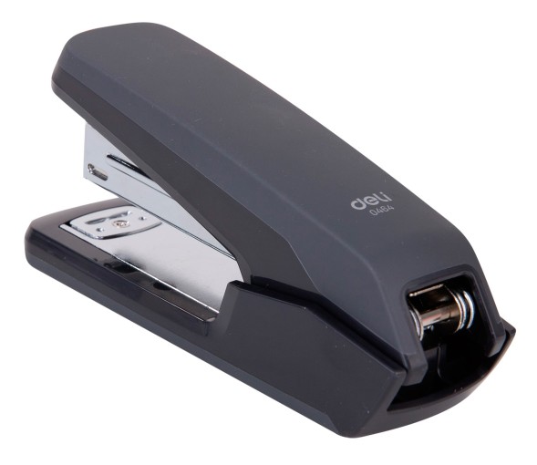 Степлер настольный Deli E0464BLACK Exceed 24/6 26/6 (25листов) черный 100скоб металл/пластик закрытый/открытый коробка