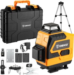 Уровень лазер. Deko DKLL16 &amp;amp; tripod 1 m 2кл.лаз. 520нм цв.луч. зеленый 16луч. (065-0233)