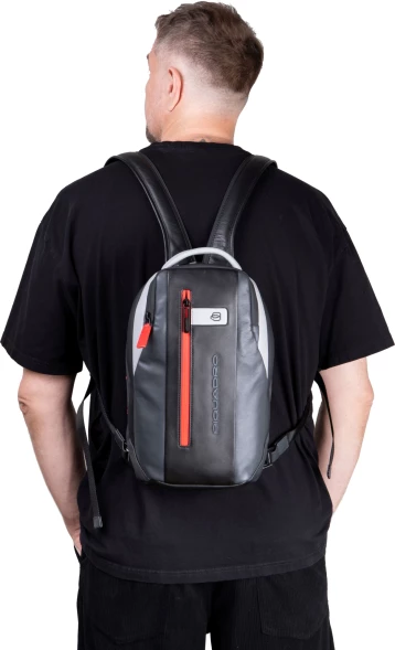 Рюкзак слинг Piquadro Urban CA6801UB00/GRN серый/черный натур.кожа