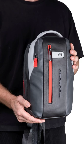Рюкзак слинг Piquadro Urban CA6801UB00/GRN серый/черный натур.кожа