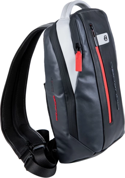 Рюкзак слинг Piquadro Urban CA6801UB00/GRN серый/черный натур.кожа