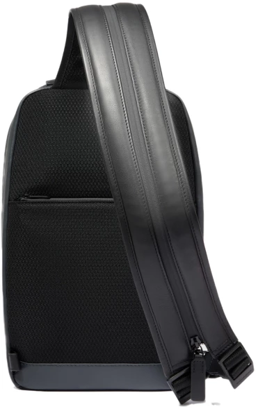 Рюкзак слинг Piquadro Urban CA6801UB00/GRN серый/черный натур.кожа