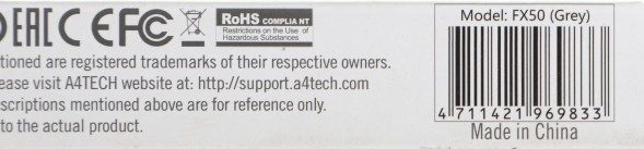 Клавиатура A4Tech Fstyler FX50 серый USB slim Multimedia (FX50 GREY)