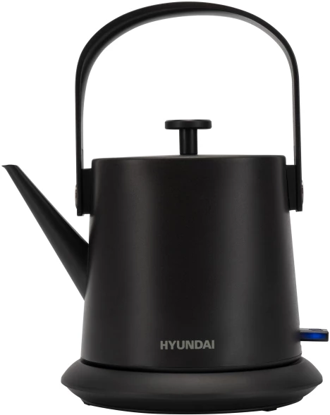 Чайник электрический Hyundai HYK-S2042 0.6л. 1000Вт черный корпус: металл