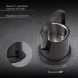 Чайник электрический Hyundai HYK-S2042 0.6л. 1000Вт черный корпус: металл