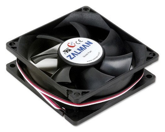 Вентилятор Zalman ZM-F1 Plus (SF) 80x80mm черный 3-pin 20-23dB 85gr Ret