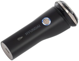 Бритва роторная Hyundai H-SH8090 реж.эл.:3 питан.:аккум. черный/золотистый