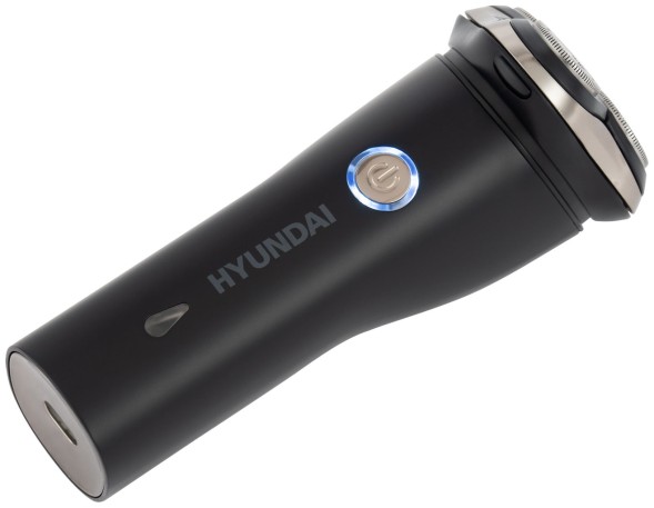 Бритва роторная Hyundai H-SH8090 реж.эл.:3 питан.:аккум. черный/золотистый