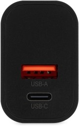 Сетевое зар./устр. Buro BUWD1 18W 3A (PD+QC) USB-C/USB-A универсальное черный (BUWD18P110BK)