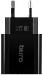 Сетевое зар./устр. Buro BUWD1 18W 3A (PD+QC) USB-C/USB-A универсальное черный (BUWD18P110BK)