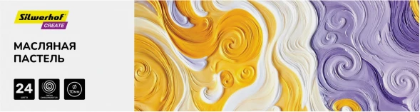 Масляная пастель Silwerhof Create кругл. 24цв. дл.70мм д.10мм картон.кор.