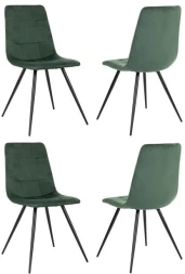 Стул для дома Бюрократ CH-K1_4 комплект 4шт зеленый Holland 30 металл черный на ножках (CH-K1_1/HL30_4)