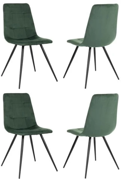 Стул для дома Бюрократ CH-K1_4 комплект 4шт зеленый Holland 30 металл черный на ножках (CH-K1_1/HL30_4)