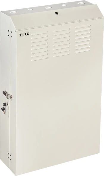Шкаф коммутационный Lanmaster (TWT-CBVRT-5U-6X7-GY) настенный 5U 650x250мм пер.дв.металл направл.под винты 68кг серый 505мм 741мм IP20 сталь