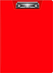 Папка клип-борд Бюрократ -PD602RED A4 пластик 1.2мм красный с крышкой
