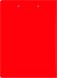 Папка клип-борд Бюрократ -PD602RED A4 пластик 1.2мм красный с крышкой