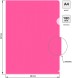 Папка-уголок Бюрократ Double Neon DNECPINK A4 пластик 0.18мм розовый