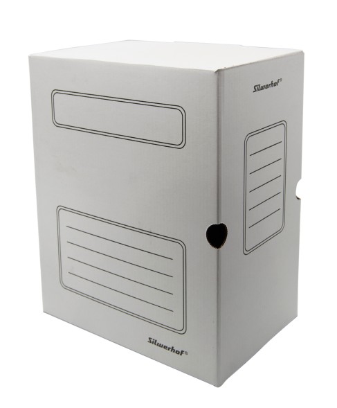 Короб архивный Silwerhof КА-150БЕЛЫЙ микрогофрокартон корешок 150мм 260x325x150мм белый