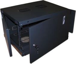 Шкаф коммутационный Lanmaster Next (TWT-CBWNM-9U-6X6-BK) настенный 9U 550x600мм пер.дв.металл задн.дв.спл.стал.лист 60кг черный 487мм 18.5кг 494мм IP20 металл
