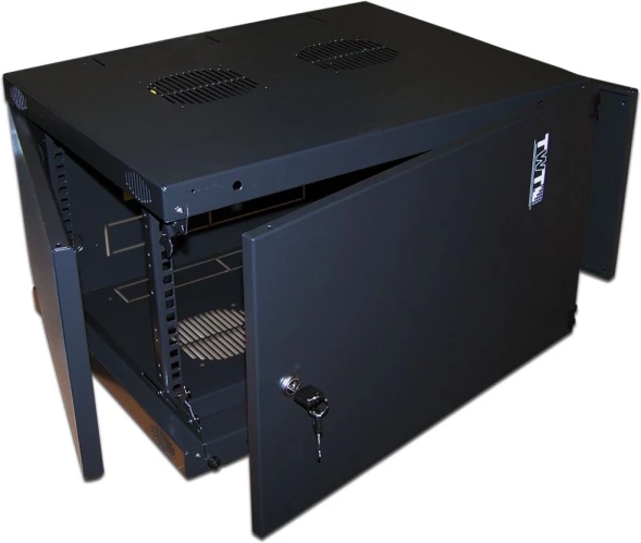 Шкаф коммутационный Lanmaster Next (TWT-CBWNM-9U-6X6-BK) настенный 9U 550x600мм пер.дв.металл задн.дв.спл.стал.лист 60кг черный 487мм 18.5кг 494мм IP20 металл