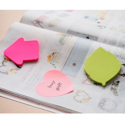 Блок самоклеящийся бумажный Stick`n 21543 70x70мм 50лист. 70г/м2 неон зеленый вырубной клей по периметру &amp;quot;листок&amp;quot; европодвес