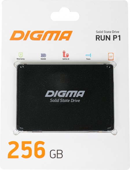 Накопитель SSD Digma SATA-III 256GB DGSR2256GP13T Run P1 2.5&amp;quot;