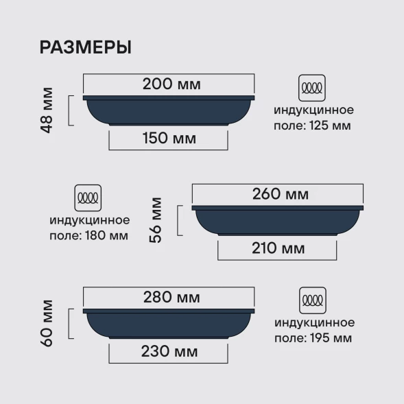 Набор сковород Rondell Aster RDA-1835 4 предмета