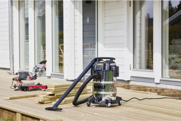 Строительный пылесос DeWalt DXV30SAPTA 750Вт (уборка: сухая/влажная/выдув/сбор воды) серебристый