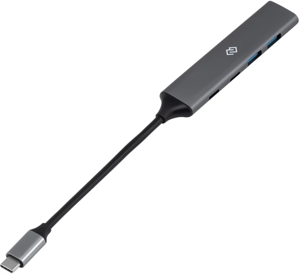 Разветвитель USB-C Digma DHUB-5USB-AC-3.0 5порт. серебристый