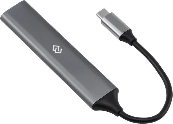 Разветвитель USB-C Digma DHUB-5USB-AC-3.0 5порт. серебристый