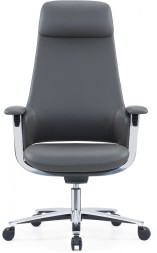 Кресло руководителя Cactus CS-LBK-KYOTO кожа с подголов. крестов. алюминий