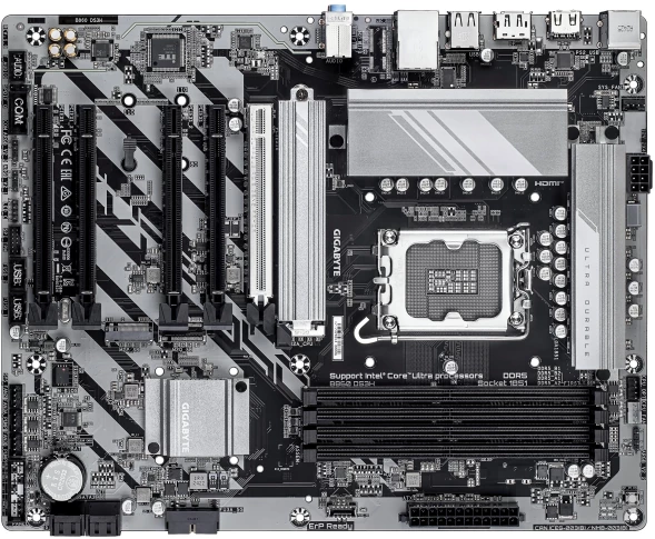 Материнская плата Gigabyte B860 DS3H Soc-1851 Intel B860 4xDDR5 ATX AC`97 8ch(7.1) 2.5Gg RAID+HDMI+DP
