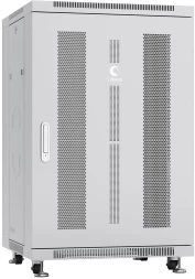 Шкаф коммутационный Cabeus (ND-05C-18U60/60) напольный 18U 600x600мм пер.дв.перфор. задн.дв.перфор. 800кг серый 500мм 46.7кг 220град. 988мм IP20 сталь