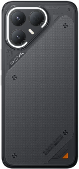Смартфон Tecno Pova 7 Pro 5G 256Gb 8Gb черный моноблок 3G 4G 2Sim 6.78&amp;quot; 1224x2720 Android 15 64Mpix 802.11 a/b/g/n/ac/ax NFC GPS GSM900/1800 Protect