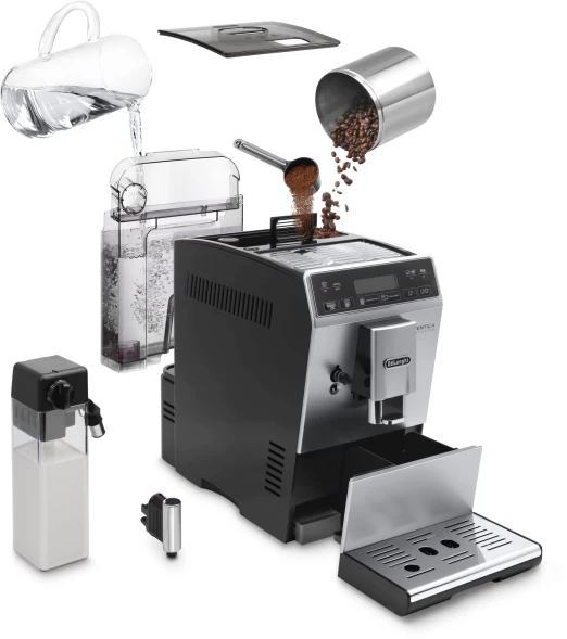 Кофемашина Delonghi Autentica ETAM29.660.SB 1450Вт серебристый/черный