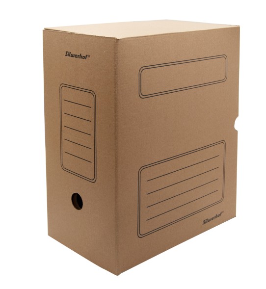 Короб архивный Silwerhof КА-150БУРЫЙ микрогофрокартон корешок 150мм 260x325x150мм бурый