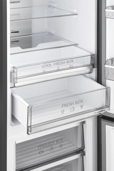 Холодильник Weissgauff WRK 2000 Total NoFrost Inverter Rock Glass 2-хкамерн. графит инвертер