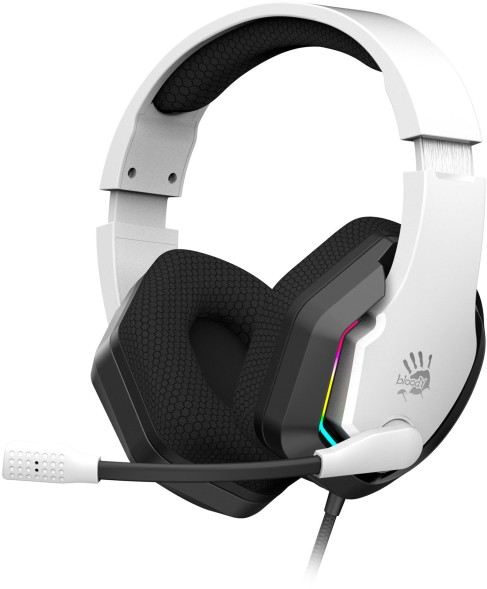 Наушники с микрофоном A4Tech Bloody G260p белый/черный 2м мониторные USB оголовье (G260P)