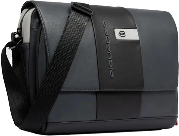 Сумка-мессенджер Piquadro Urban CA6802UB00/GRN с отделением для ноутбука 14&amp;quot; серая/черная натур.кожа