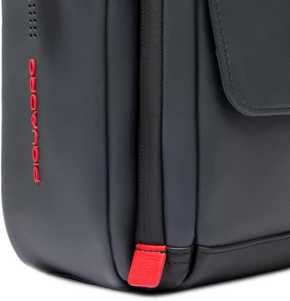 Сумка-мессенджер Piquadro Urban CA6802UB00/GRN с отделением для ноутбука 14&amp;quot; серая/черная натур.кожа