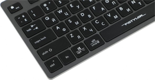 Клавиатура A4Tech Fstyler FBX50C серый USB беспроводная BT/Radio slim Multimedia (FBX50C GREY)