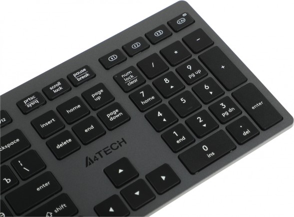 Клавиатура A4Tech Fstyler FBX50C серый USB беспроводная BT/Radio slim Multimedia (FBX50C GREY)