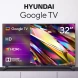 Телевизор LED Hyundai 32&amp;quot; H-LED32BS5011 Google TV Frameless Metal черный/черный HD 60Hz DVB-T DVB-T2 DVB-C DVB-S DVB-S2 USB WiFi Smart TV