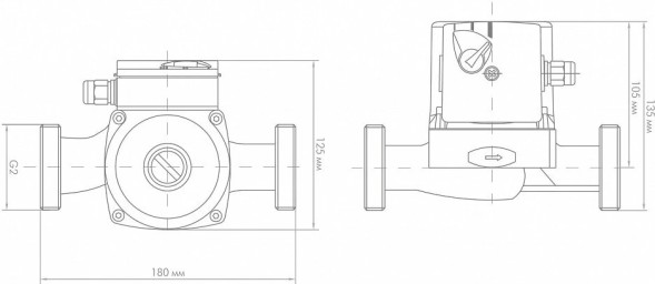 Насос циркуляционный Джилекс Циркуль 32/40 80Вт 3300л/час (3240)