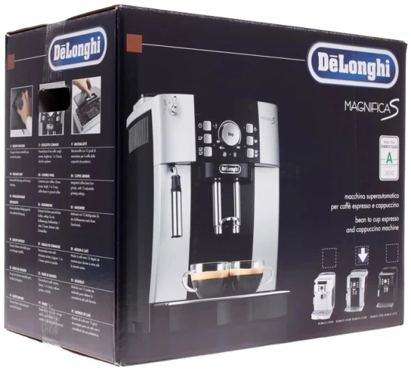 Кофемашина Delonghi Magnifica S ECAM 21.117.SB 1450Вт серебристый/черный