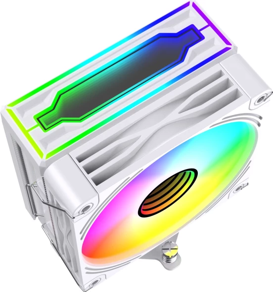 Устройство охлаждения(кулер) Bloody BD-AC205-ARGB1 ARGB Soc-AM5/AM4/1151/1200/2066/1700 белый 4-pin 14-26dB Al+Cu LCD 205W 513gr Ret (BD-AC205-ARGB1-WH)