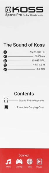 Наушники накладные Koss Sporta Pro 1.2м черный проводные оголовье (17101034)